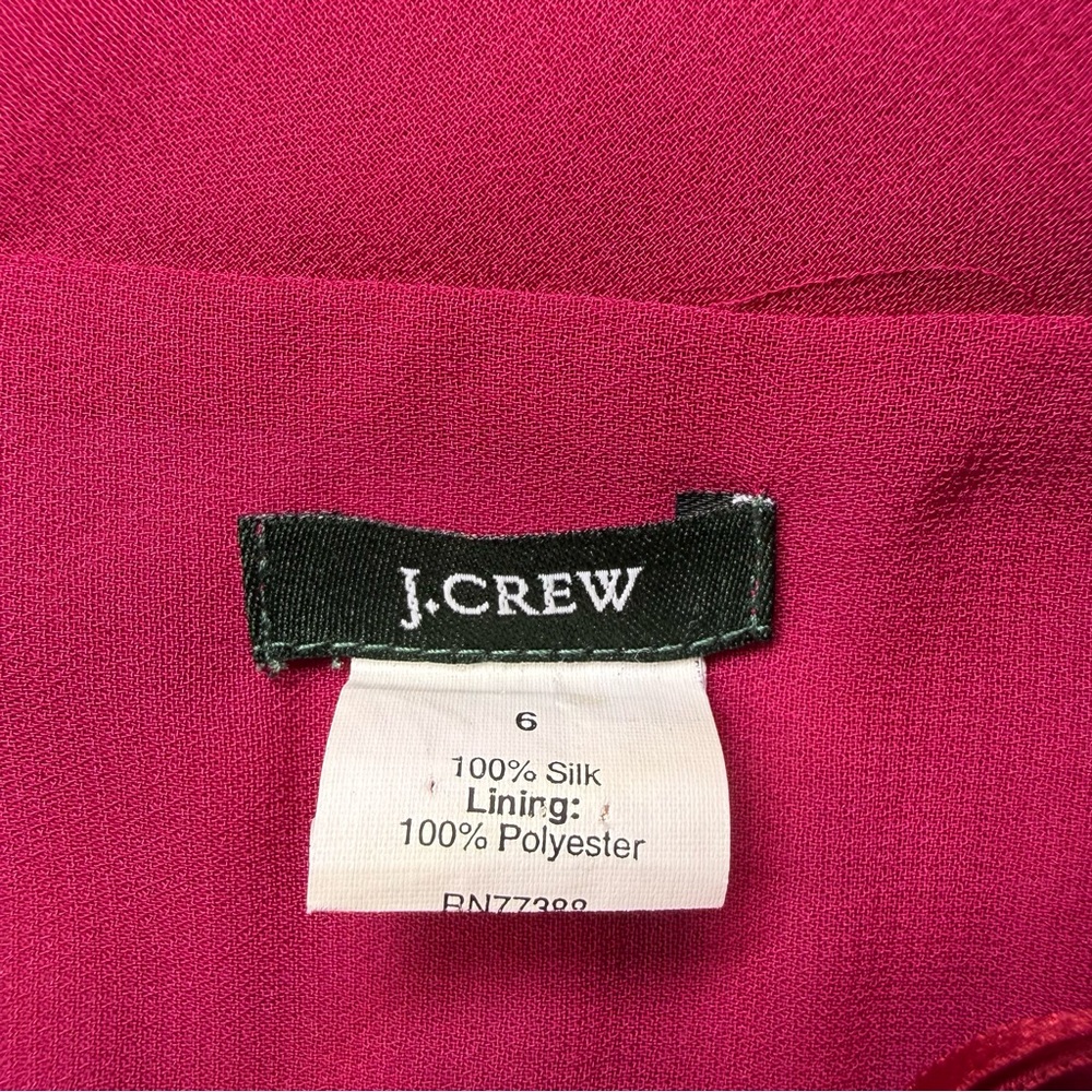 J. Crew Sopha Fuchsia Silk Midi Dress - Picture 3 of 4